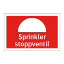 Sprinkler stoppventil