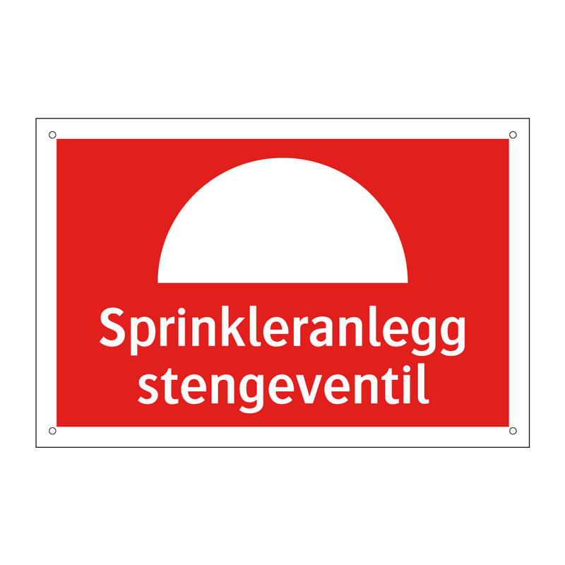 Sprinkleranlegg stengeventil