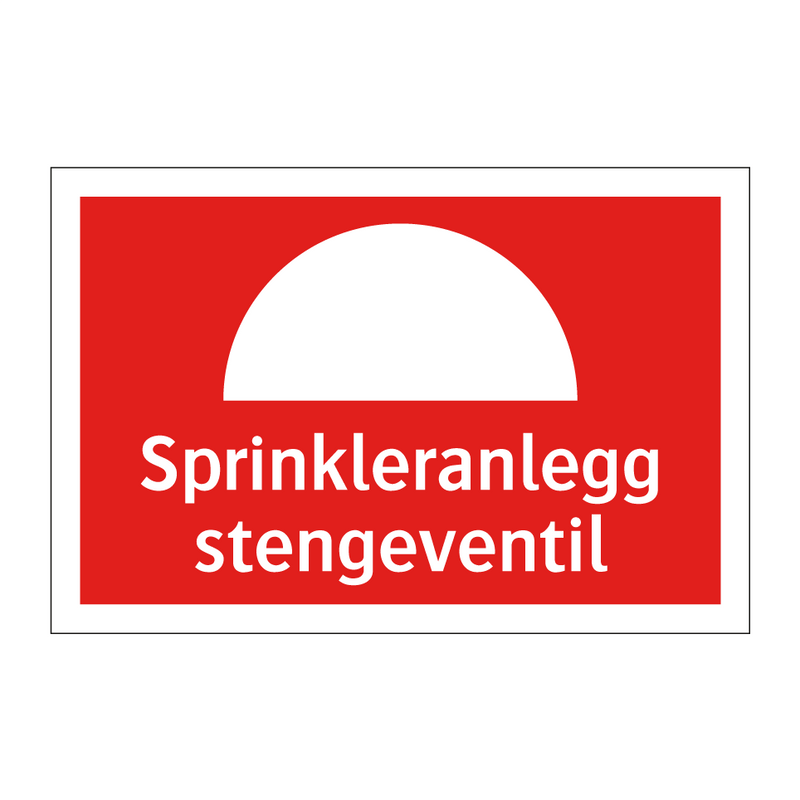 Sprinkleranlegg stengeventil