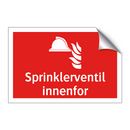 Sprinklerventil innenfor