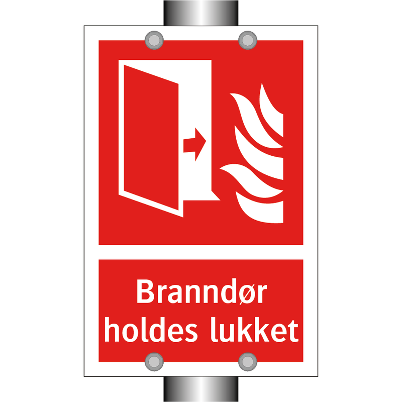 Branndør holdes lukket & Branndør holdes lukket & Branndør holdes lukket