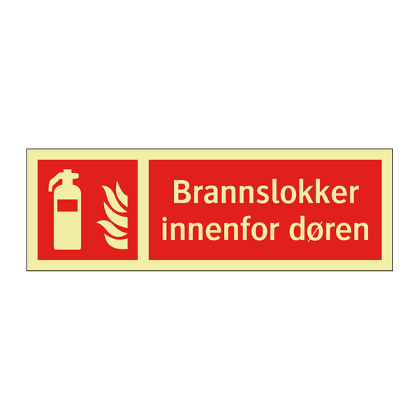 Brannslokker innenfor døren & Brannslokker innenfor døren & Brannslokker innenfor døren