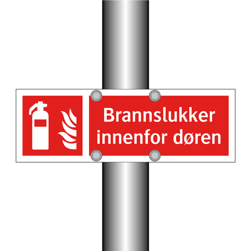 Brannslukker innenfor døren & Brannslukker innenfor døren & Brannslukker innenfor døren