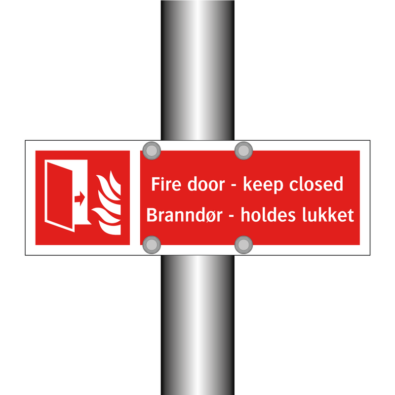 Fire door keep closed Branndør holdes lukket