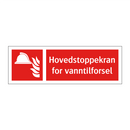 Hovedstoppekran for vanntilforsel