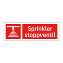 Sprinkler stoppventil