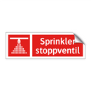 Sprinkler stoppventil