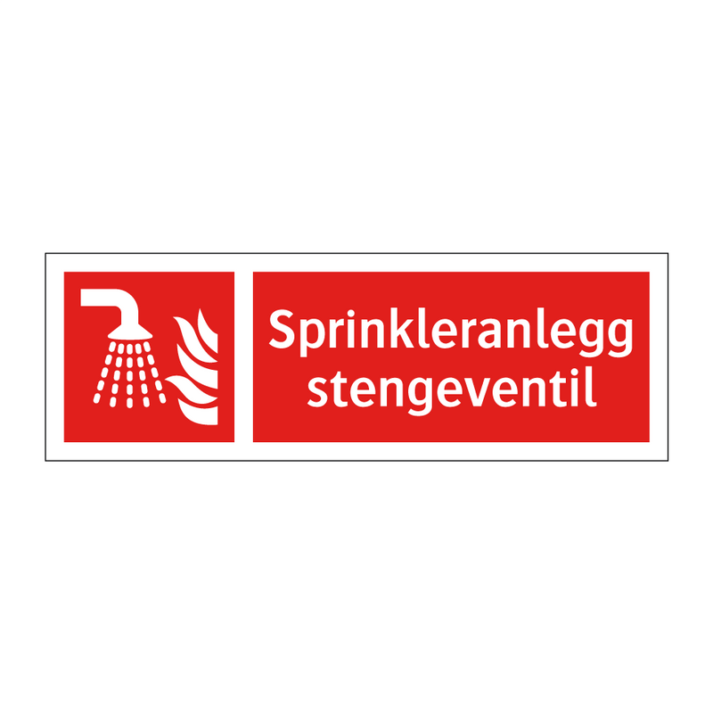 Sprinkleranlegg stengeventil