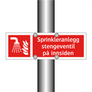 Sprinkleranlegg stengeventil på innsiden