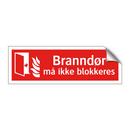 Branndør må ikke blokkeres