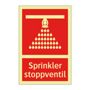Sprinkler stoppventil