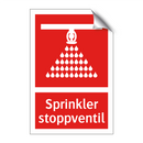 Sprinkler stoppventil