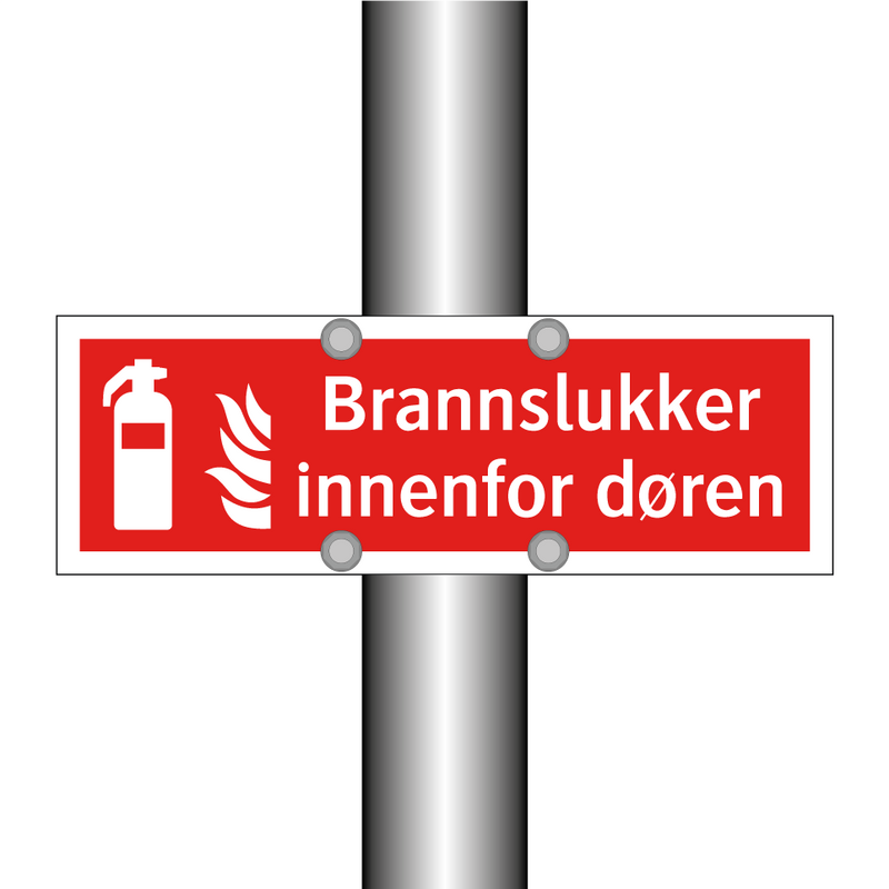 Brannslukker innenfor døren