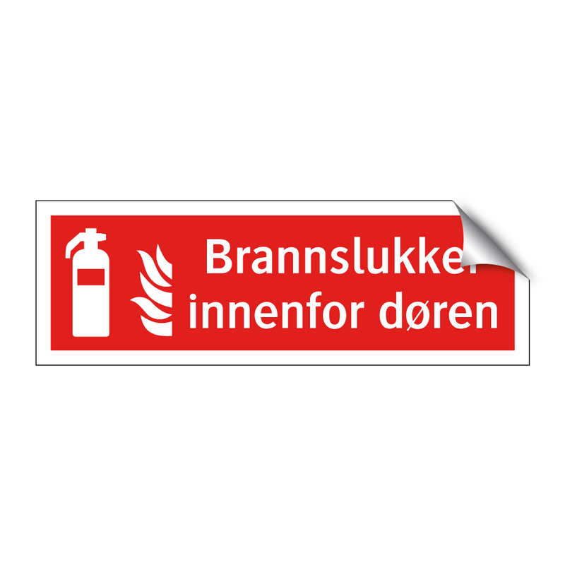 Brannslukker innenfor døren