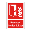 Branndør holdes lukket