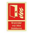 Branndør må ikke blokkeres