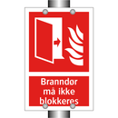 Branndør må ikke blokkeres
