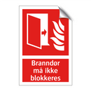 Branndør må ikke blokkeres