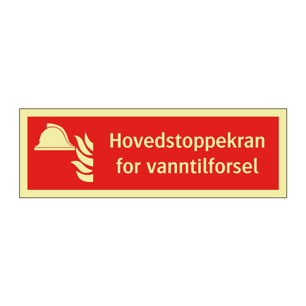 Hovedstoppekran for vanntilforsel