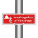 Hovedstoppekran for vanntilforsel