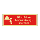Ikke blokkér brannslukningsmateriell