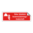 Ikke blokkér brannslukningsmateriell