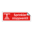 Sprinkler stoppventil