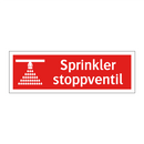 Sprinkler stoppventil