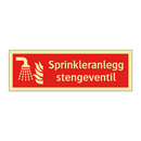 Sprinkleranlegg stengeventil