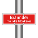 Branndør må ikke blokkeres