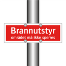 Brannutstyr området må ikke sperres