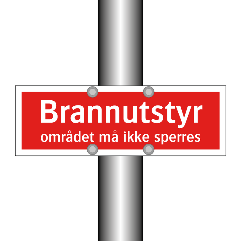 Brannutstyr området må ikke sperres & Brannutstyr området må ikke sperres