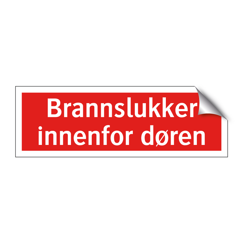 Brannslukker innenfor døren & Brannslukker innenfor døren & Brannslukker innenfor døren