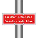 Fire door keep closed Branndør holdes lukket