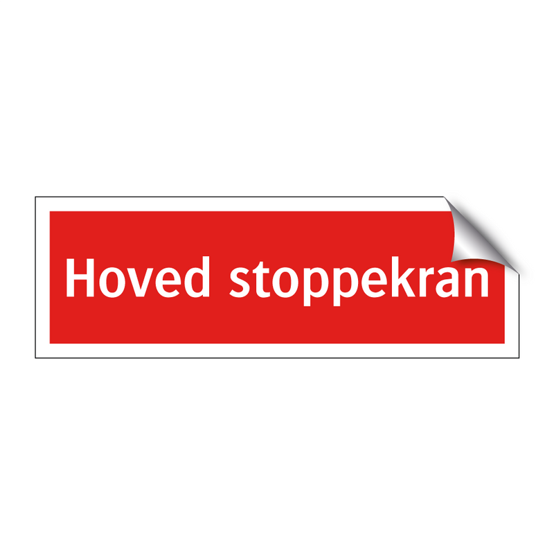 Hoved stoppekran & Hoved stoppekran & Hoved stoppekran & Hoved stoppekran & Hoved stoppekran