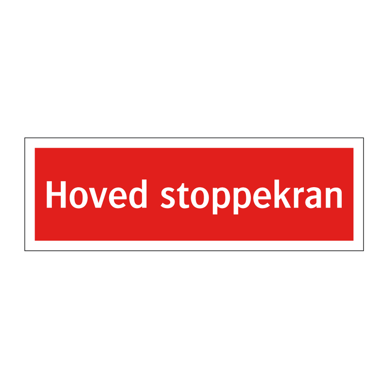 Hoved stoppekran & Hoved stoppekran & Hoved stoppekran & Hoved stoppekran & Hoved stoppekran