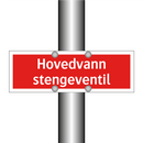 Hovedvann stengeventil