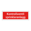 Kontrollventil sprinkleranlegg