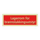 Lagerrom for brannslukkingsutstyr