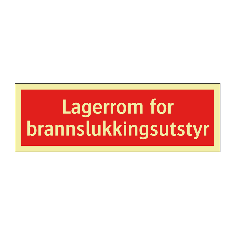 Lagerrom for brannslukkingsutstyr & Lagerrom for brannslukkingsutstyr