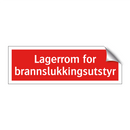 Lagerrom for brannslukkingsutstyr