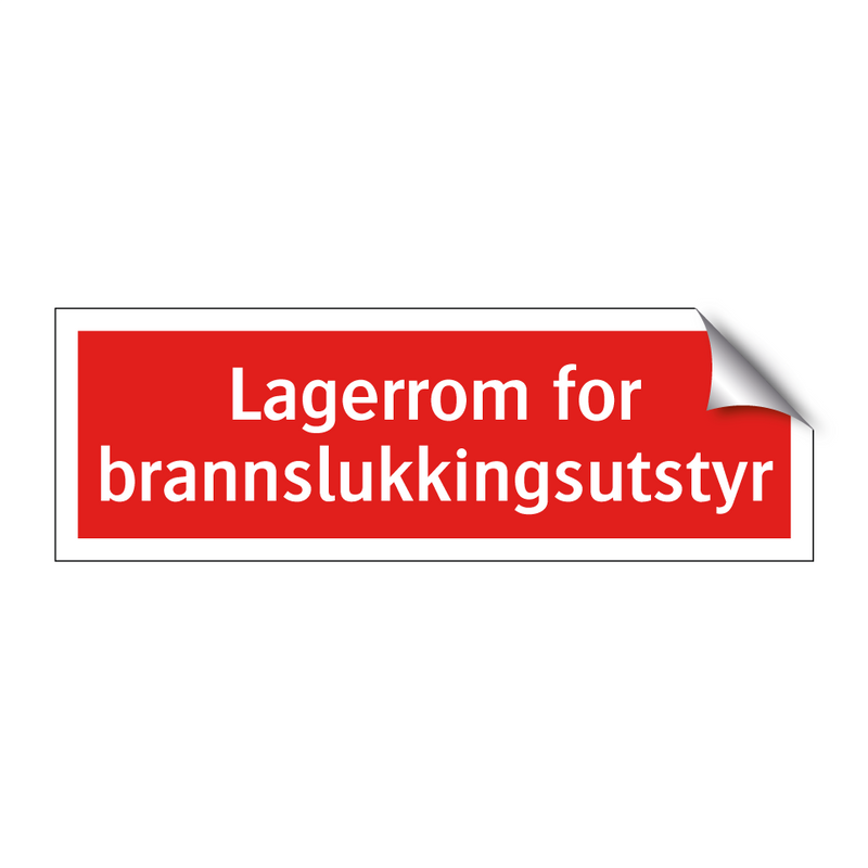 Lagerrom for brannslukkingsutstyr & Lagerrom for brannslukkingsutstyr
