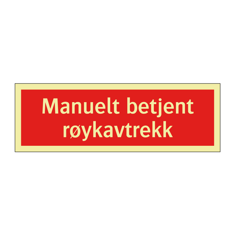 Manuelt betjent røykavtrekk & Manuelt betjent røykavtrekk & Manuelt betjent røykavtrekk