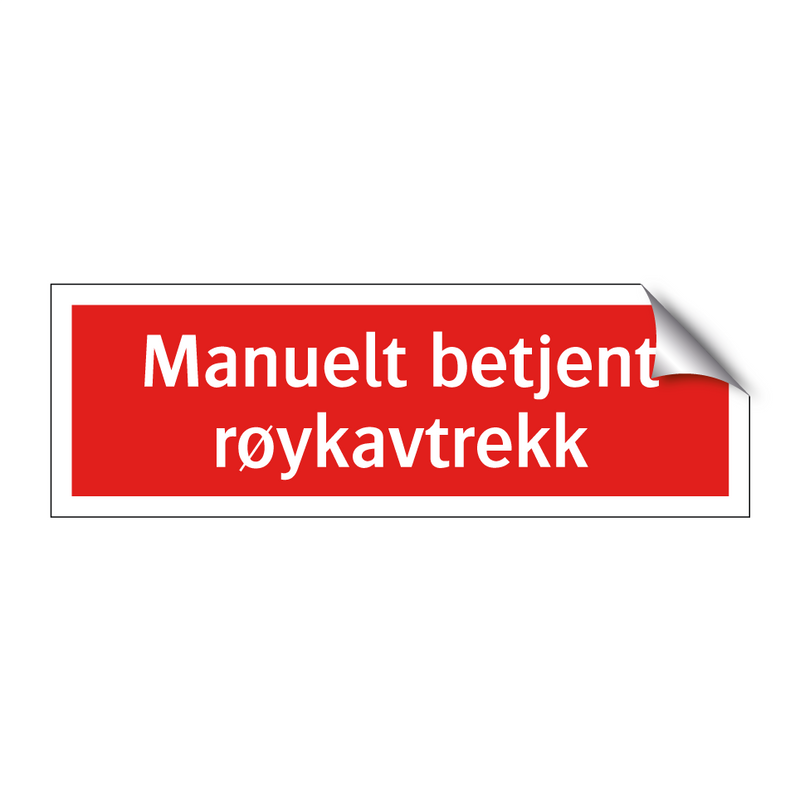 Manuelt betjent røykavtrekk & Manuelt betjent røykavtrekk & Manuelt betjent røykavtrekk