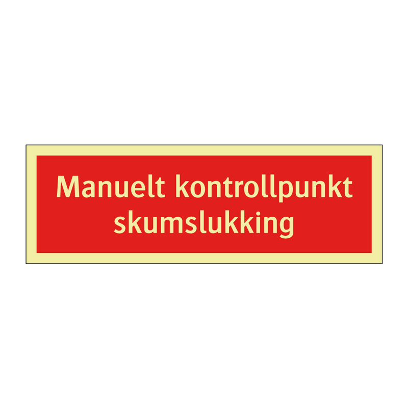 Manuelt kontrollpunkt skumslukking & Manuelt kontrollpunkt skumslukking