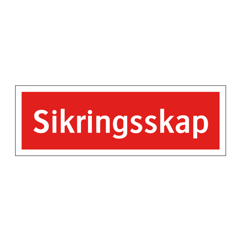 Sikringsskap & Sikringsskap & Sikringsskap & Sikringsskap & Sikringsskap & Sikringsskap