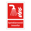 Sprinklerventil innenfor