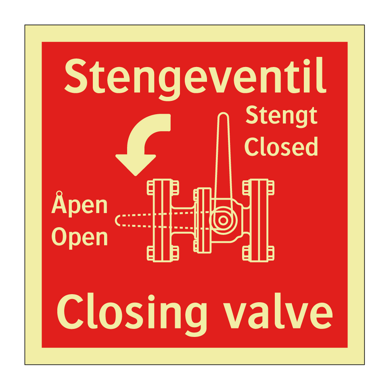 Stengeventil Closing valve & Stengeventil Closing valve & Stengeventil Closing valve
