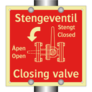 Stengeventil Closing valve