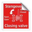 Stengeventil Closing valve
